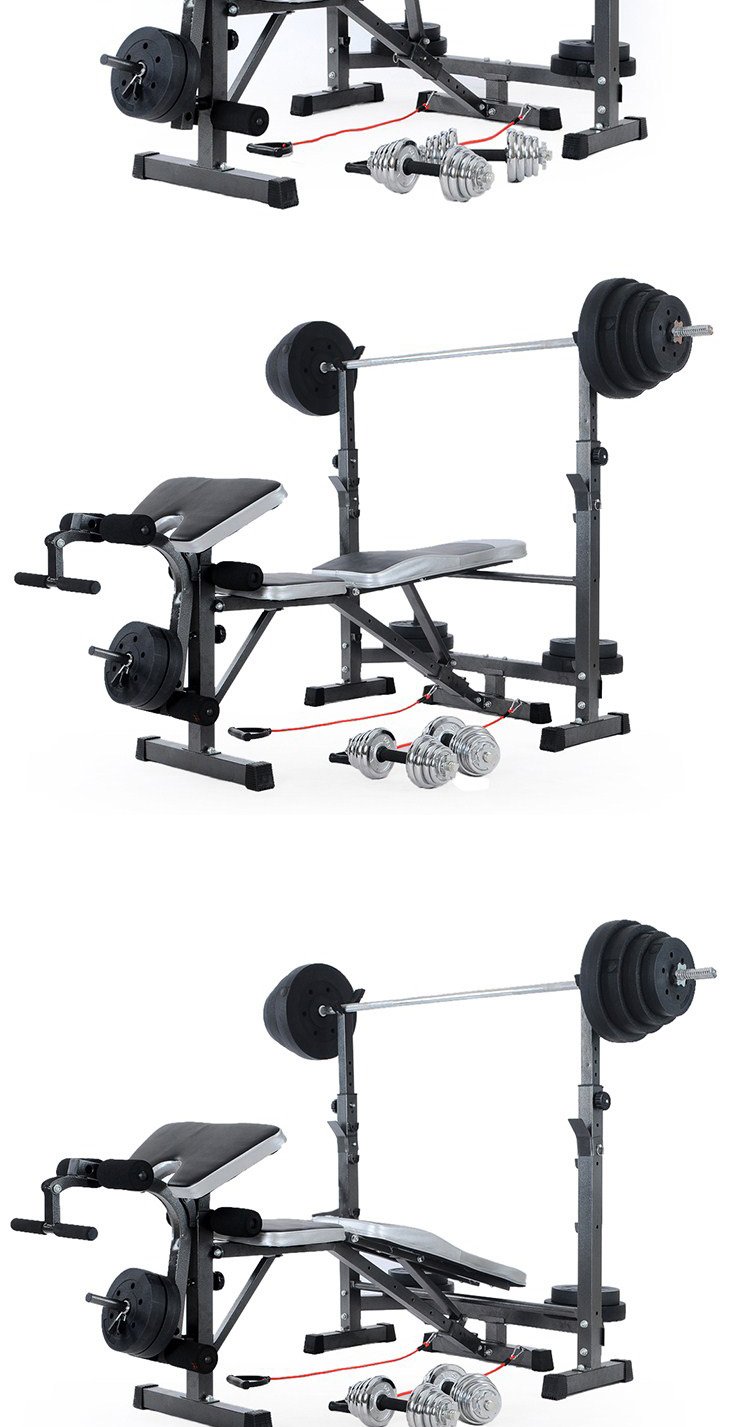NEW Upgraded Complete Professional Weight Lifting Squat Rack + Multifunction Gym AB Fitness Sit Up Dumbbell Bench Chair