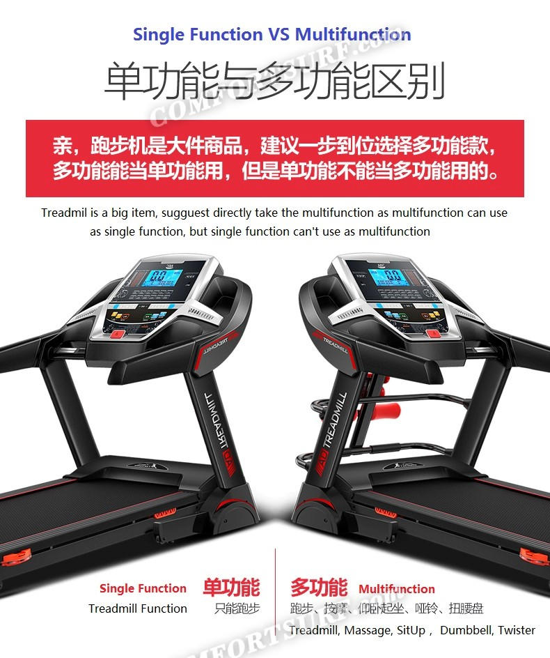 Genuine 3.0HP SuperHorse Multifunction Treadmill AD-A918 Home Fitness Gym Running Walking Equipment