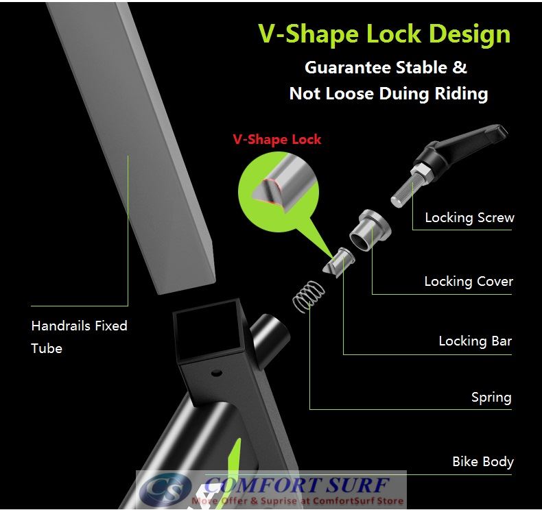 Superhorse SH288 Home Gym / Fitness Equipment Spinning Bicycle / Cycling Exercise Bike With Spring Damping System, Safe Full Cover Flywheel