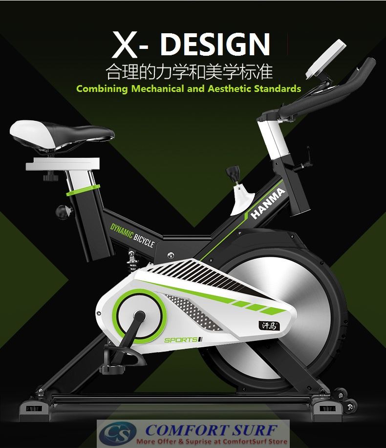 Superhorse SH288 Home Gym / Fitness Equipment Spinning Bicycle / Cycling Exercise Bike With Spring Damping System, Safe Full Cover Flywheel