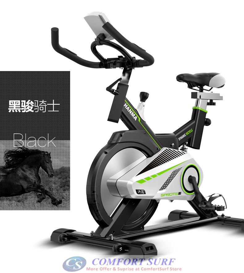 Superhorse SH288 Home Gym / Fitness Equipment Spinning Bicycle / Cycling Exercise Bike With Spring Damping System, Safe Full Cover Flywheel