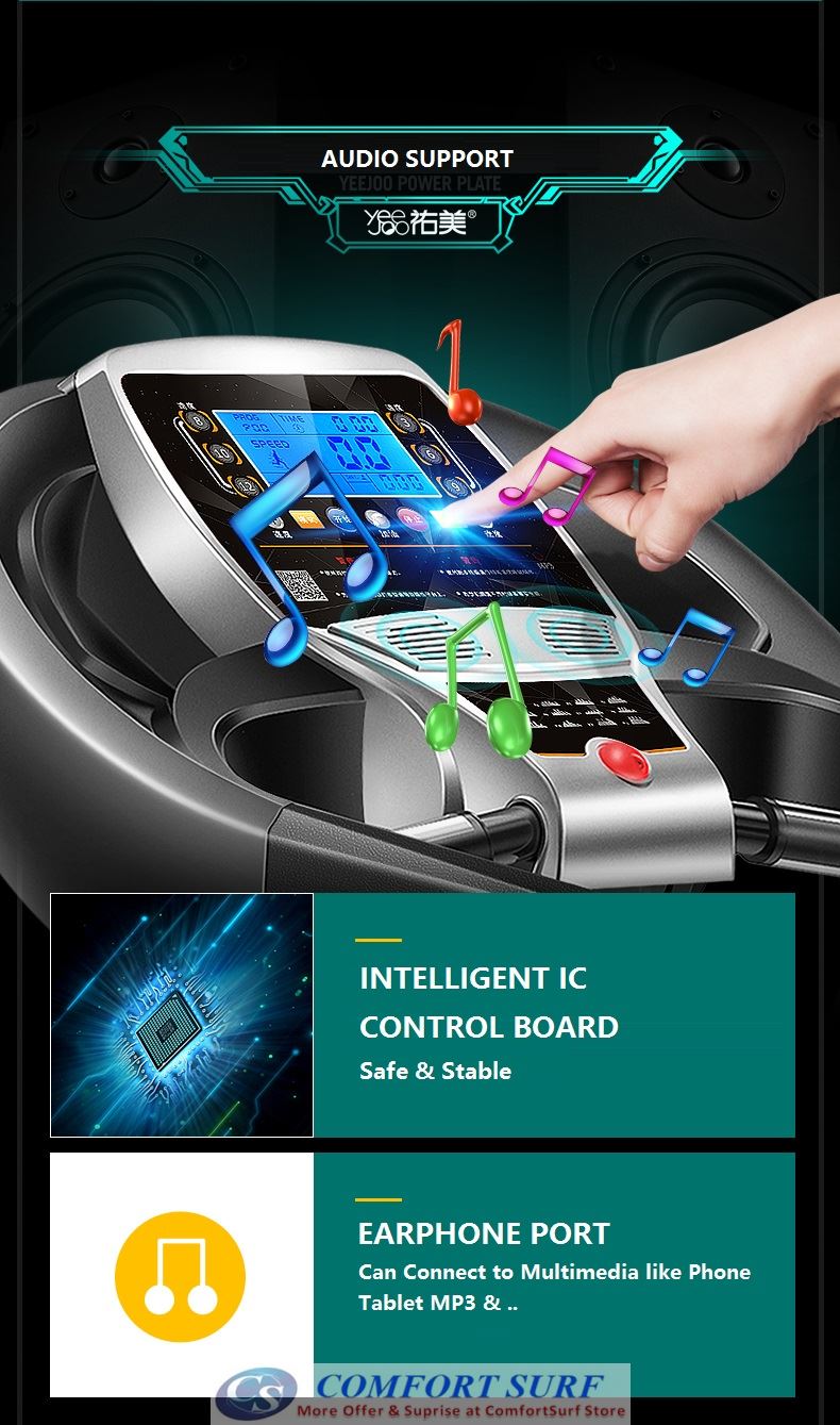 Genuine 3.0HP YeeJoo Single / Multifunction Treadmill AD-A900 Home Fitness Gym Running Walking Equipment