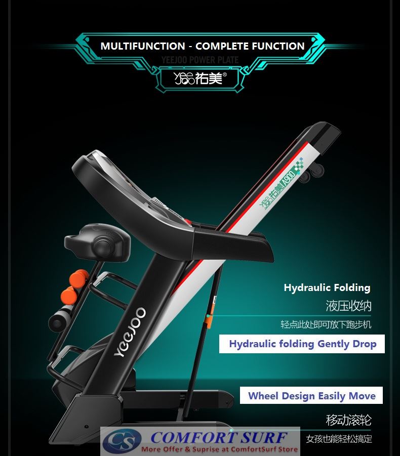Genuine 3.0HP YeeJoo Single / Multifunction Treadmill AD-A900 Home Fitness Gym Running Walking Equipment