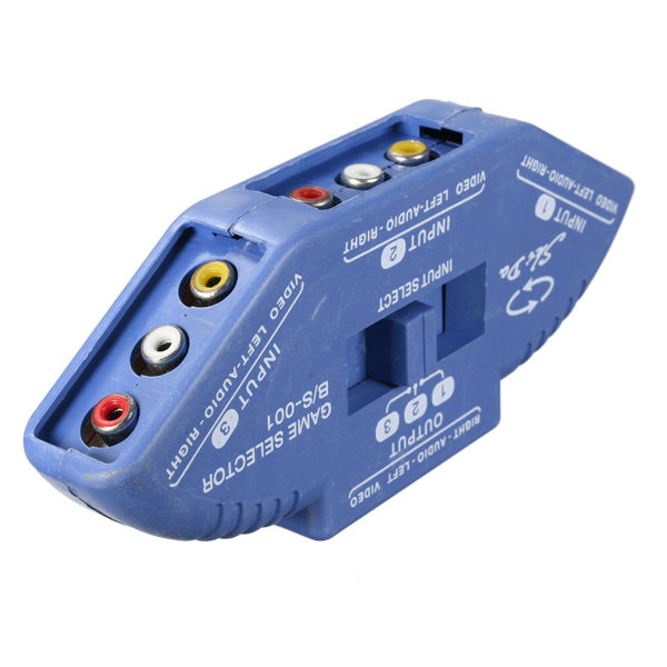 3 IN 1 Audio Video Av Selector Switcher Switch Box A/v Multi Input Output Console