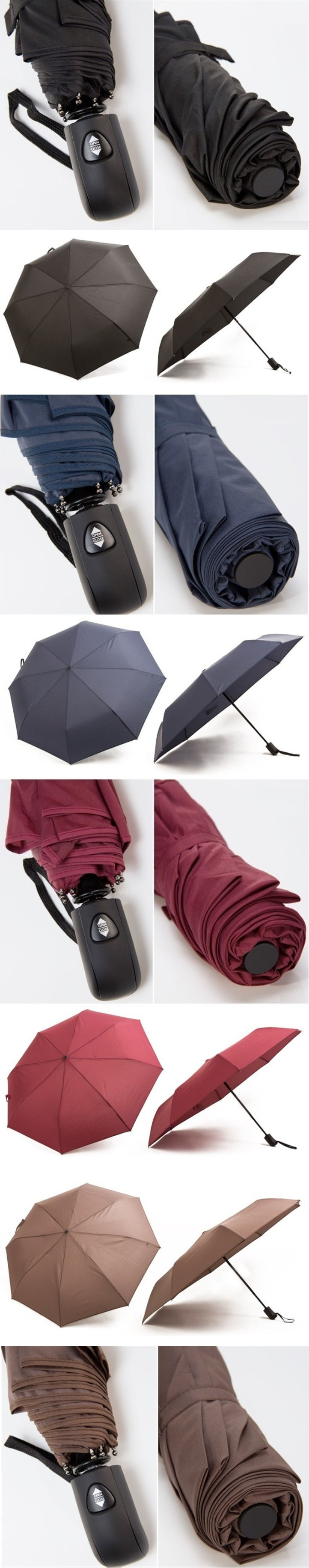 Mini Korea Style 3 Layer Foldable One Click ONLY Automatic Open & Close Umbrella