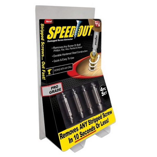 NEW HOT ASoTV Speed Out Damaged Screw Remover Extractor Tool 4 Pc SpeedOut