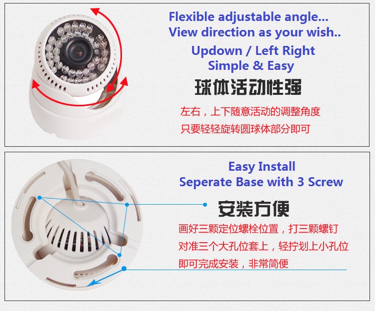 New CCTV Dome Camera 1/3