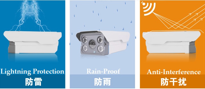 Latest YILONGAN 4pcs Array Lamp Waterproof CCTV Camera 1000TVL Night Vision