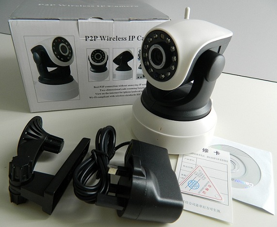 Latest P2P Wireless IP Camera wf IR Night Vision/MicroSD via Smartphone