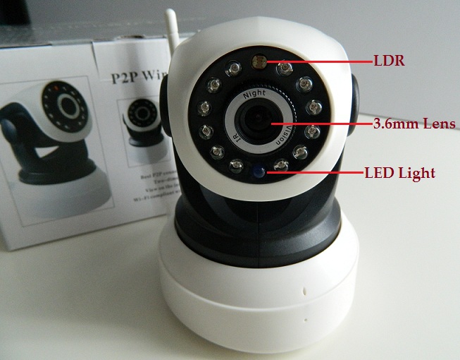 Latest P2P Wireless IP Camera wf IR Night Vision/MicroSD via Smartphone