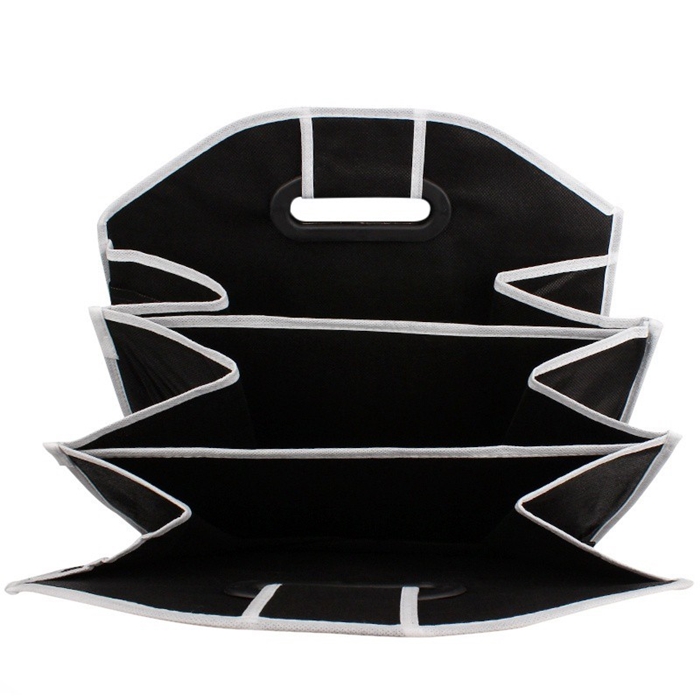 Foldable Bamboo Fiber Car Trunk Rear Bonnet Collapsible Organizer Carry Bag