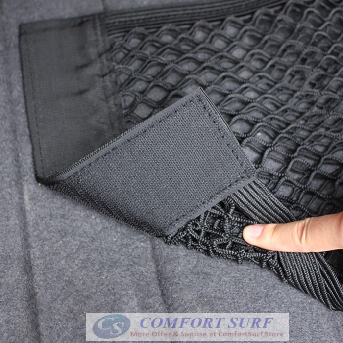 Car Trunk Organizer Velcro Stick String Mesh Net Pocket Shelf Storage