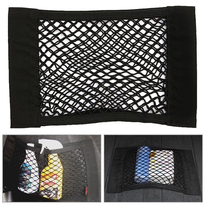 Car Trunk Organizer Velcro Stick String Mesh Net Pocket Shelf Storage