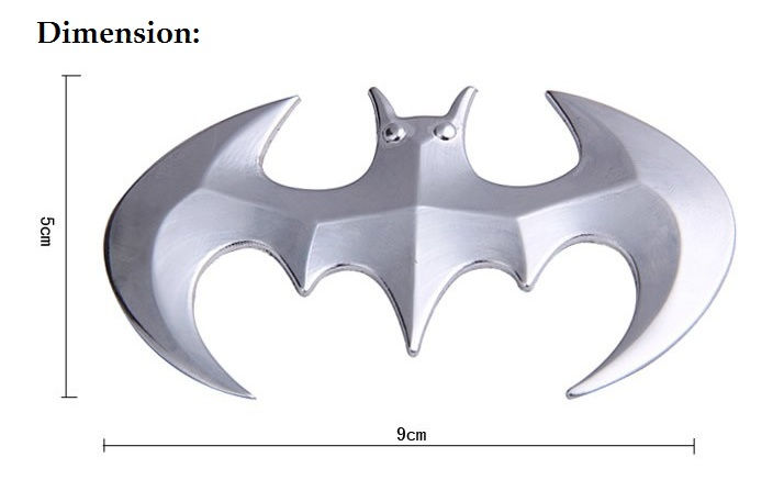 Car 3D Metal Batman Gold / Silver Sticker