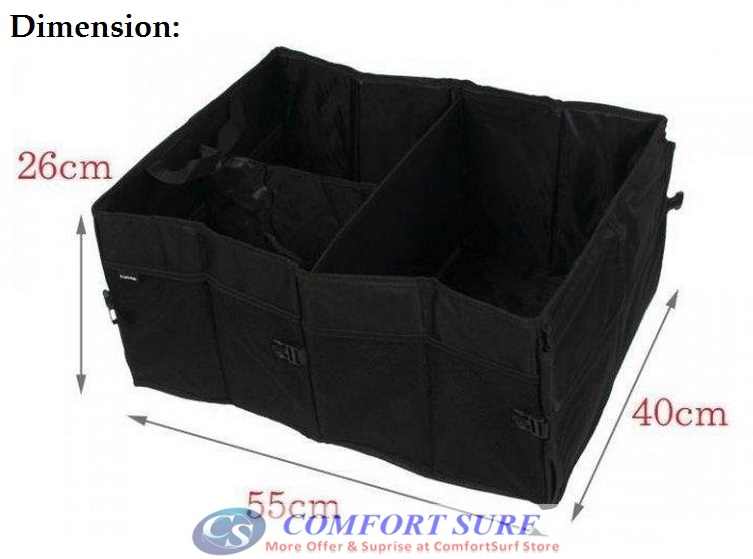 Portable & Foldable Car Trunk Rear Boot Organizer Storage Case Bag