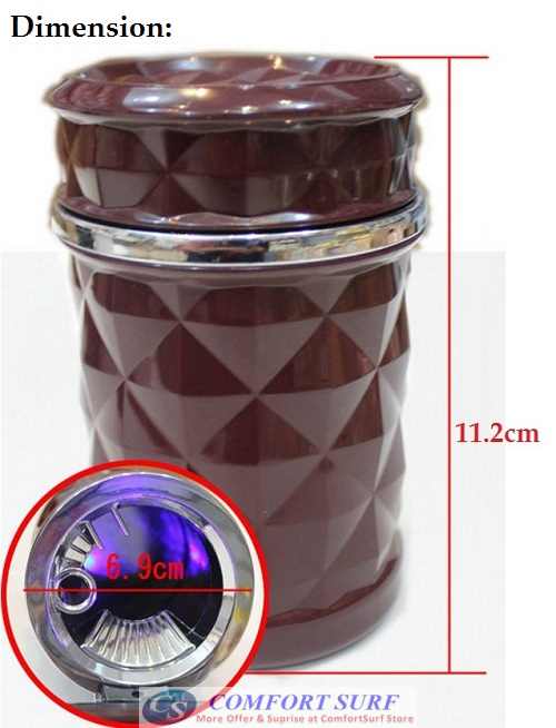 Car LED Portable Ashtray Smoking Cigarette Holder