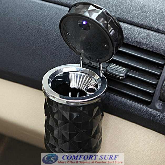 Car LED Portable Ashtray Smoking Cigarette Holder