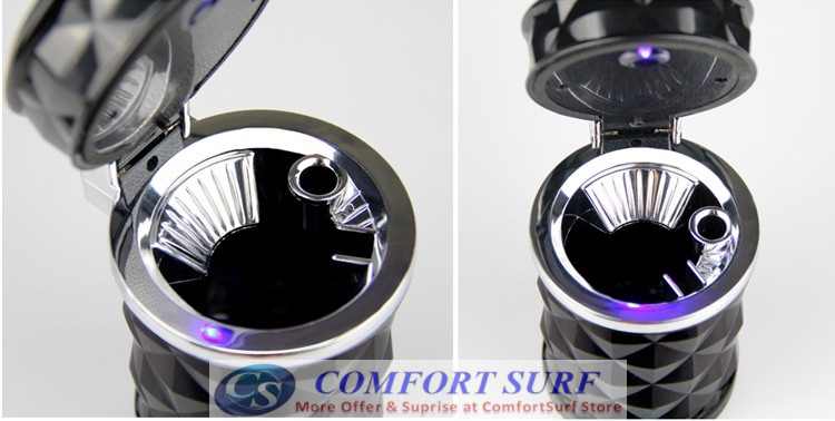 Car LED Portable Ashtray Smoking Cigarette Holder