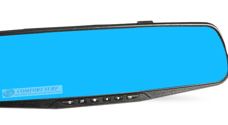 3.5 inch Blue Base Mirror Car Cam DVR Rear View Mirror Camera Video Recorder
