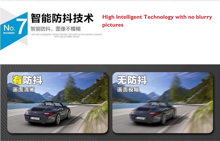 Golden Frame 4.3 inch Car DVR 1080P Dual lens with Rear Camera Rearview Mirror Camera Video Recorder