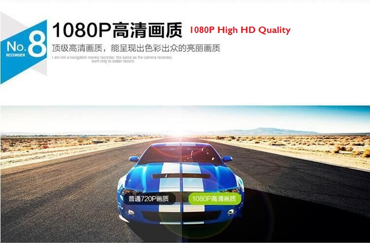 Golden Frame 4.3 inch Car DVR 1080P Dual lens with Rear Camera Rearview Mirror Camera Video Recorder