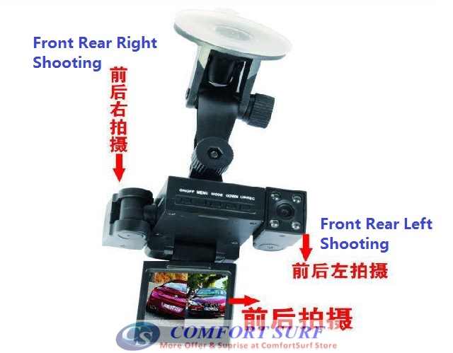 Dual Camera HD Car Portable CCTV DVR Camera Camcorder With 8IR LED night vision