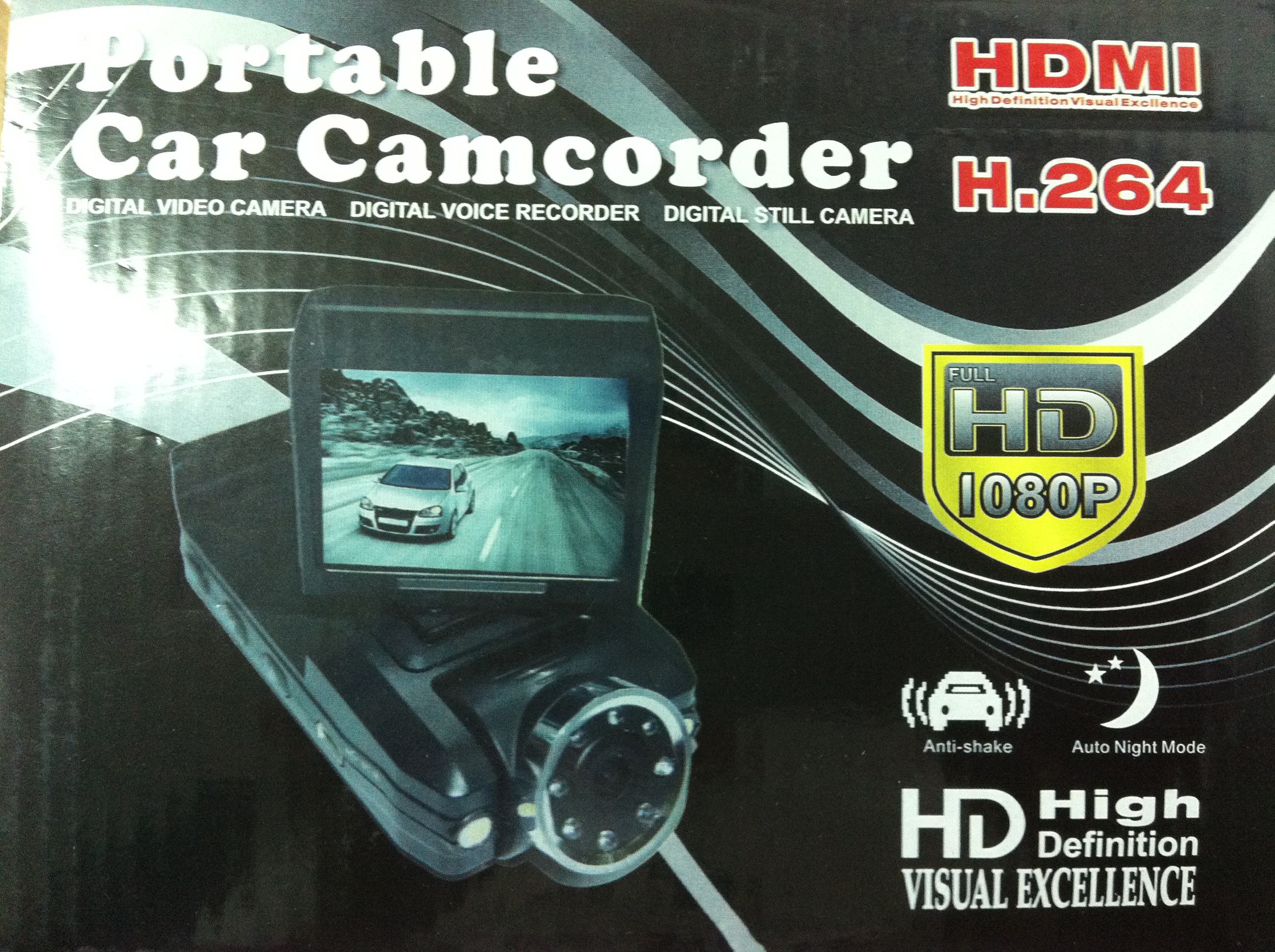 FULL HD 1080P
Car Portablet CCTV DVR Camera Camcorder With 8IR
LED night vision