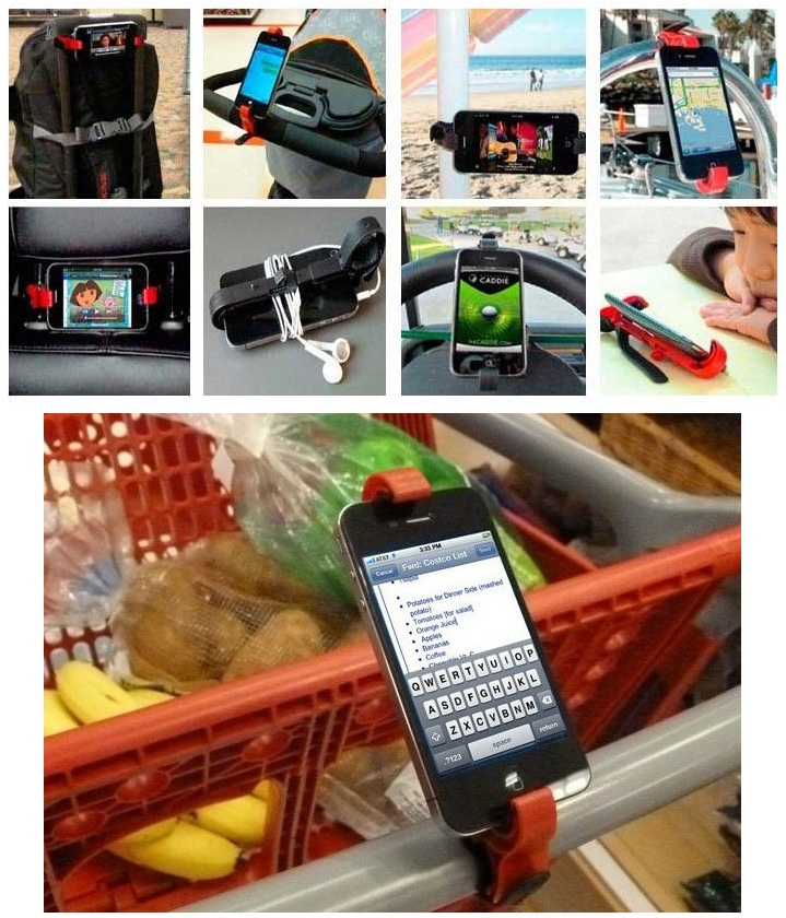 Drive Smart Retractable Car Steering Wheel Smart Phone Clip Holder