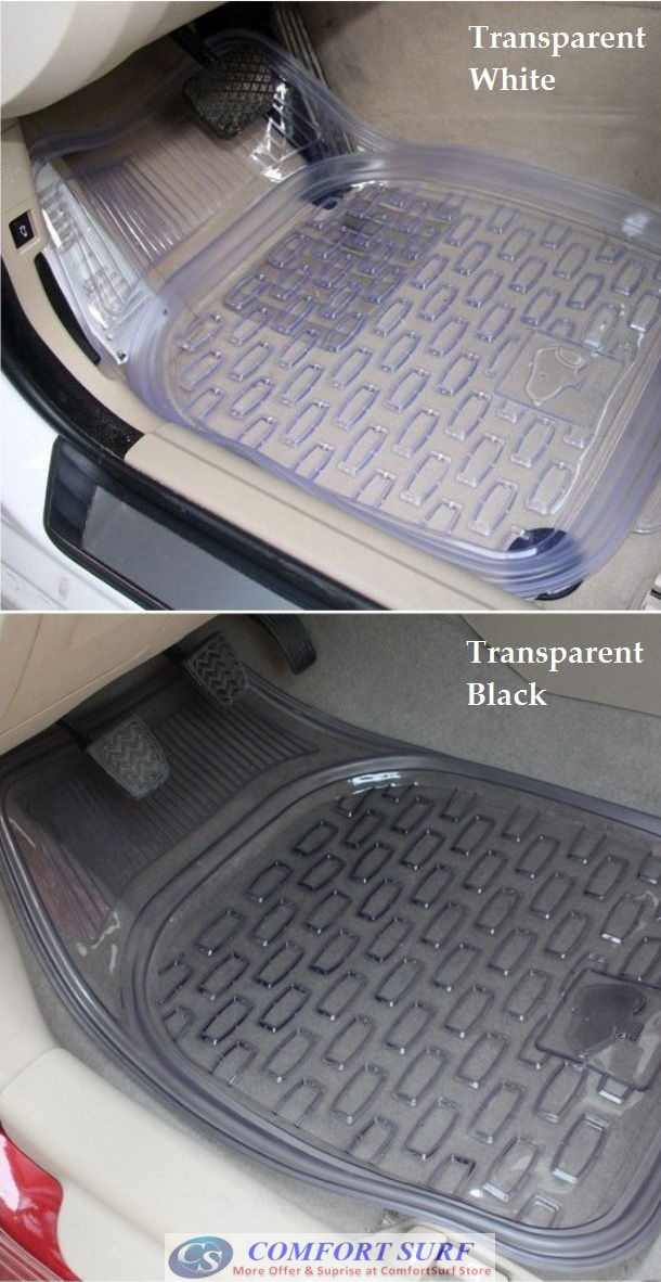 Advance Thickness Full Set 5 Pieces Transparent PVC Waterproof Car Floor Non-Slip Mat Carpet