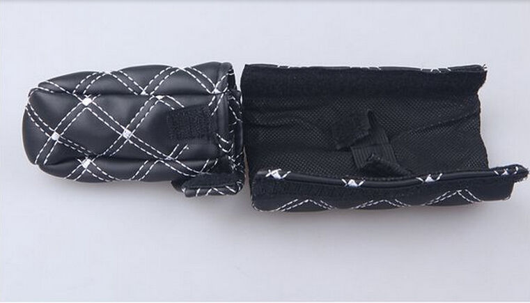 Car Handbrake and Gear Cover Wine Line Leather