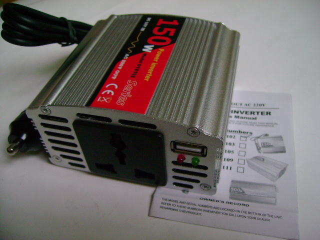 150W 12V DC To AC 220V + USB 5V Car Power Inverter
