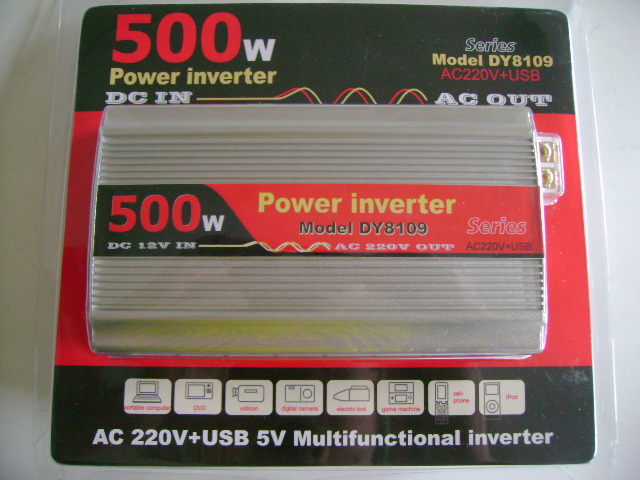 500W 12V DC To AC 220V + USB 5V Car Power Inverter
