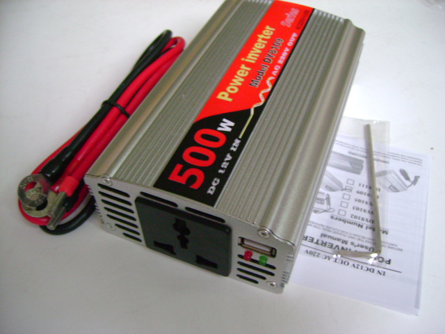 500W 12V DC To AC 220V + USB 5V Car Power Inverter