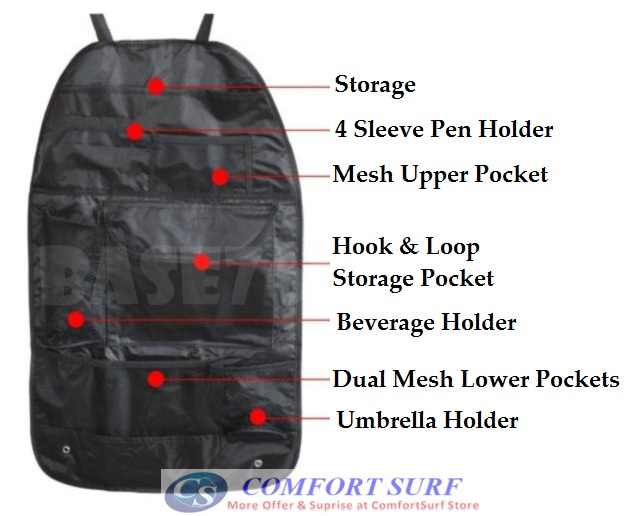 Car Multi Pockets Back Seat Organizer Hanging Holder Storage Bag