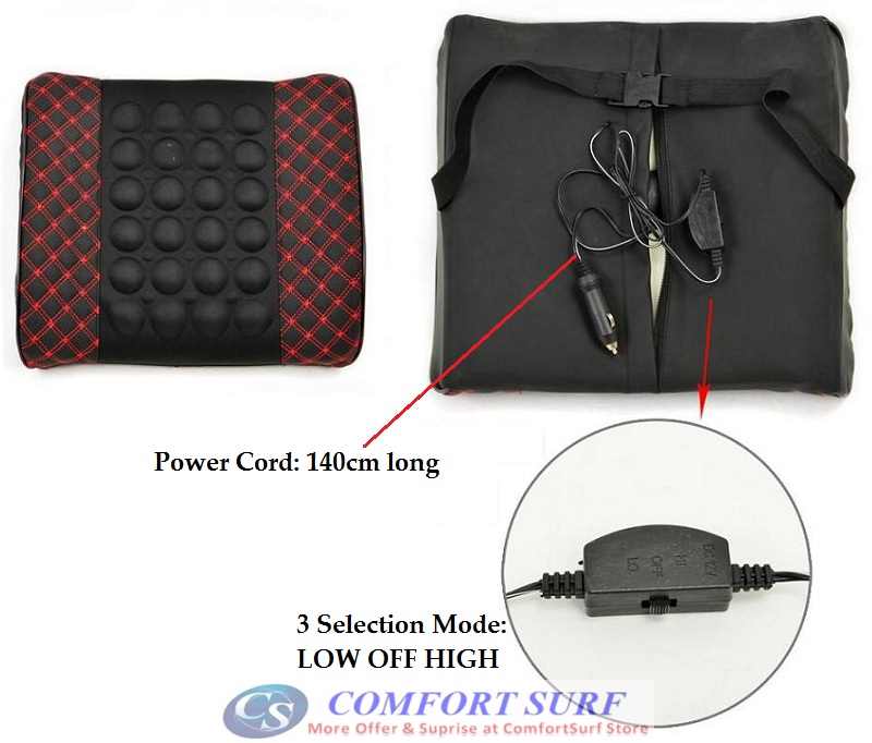 Backrest Cushion Car Seat Back Support Massage