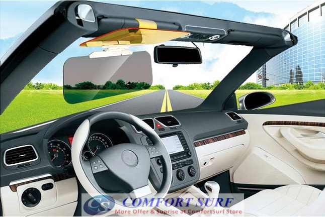 Clip On Anti Dazzle Car Sun Blocker Visor for Day & Night
