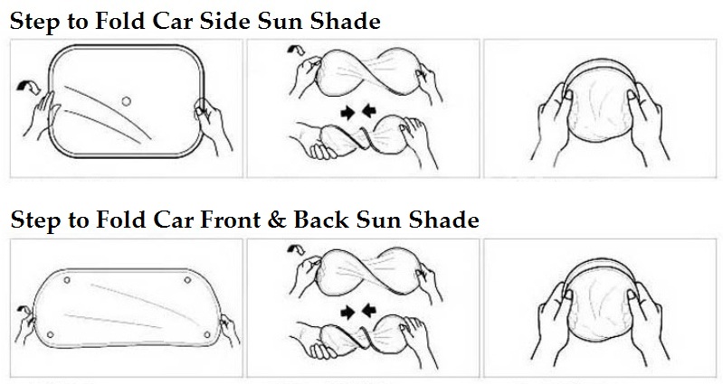 NEW STOCK! 1 Pack with 6 Grey Car Sun Shade