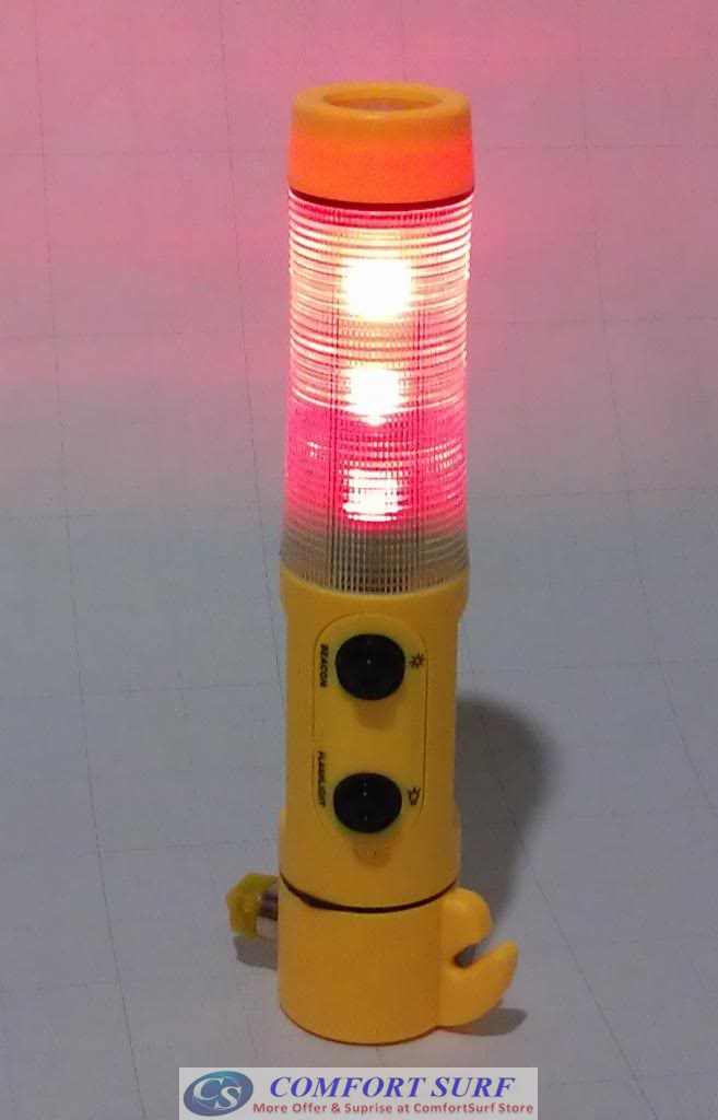 Multi-Function Emergency Hammer LED Flashlight for Auto-Use