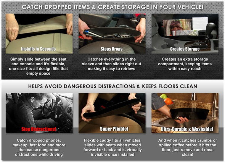 ASOTV ! Catch Caddy Seat Pocket Catcher car Organizer