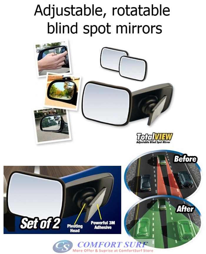 Total View - Adjustable 360 Blind Spot Mirror