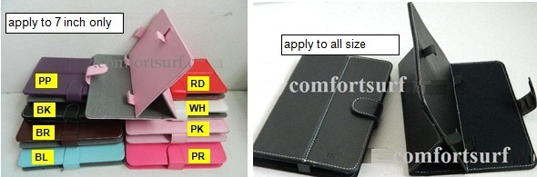 7 inch Quality Flexible Kick Stand Tablet PC Protection Leather Casing / Pouch