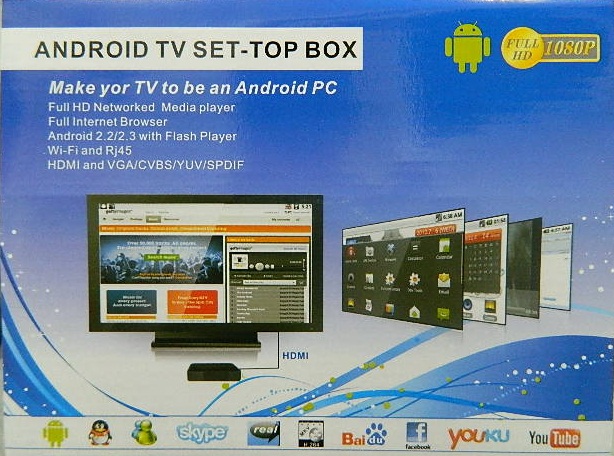 Rockchip RK 2918 1.2Ghz 512MB Google Android TV PC Box