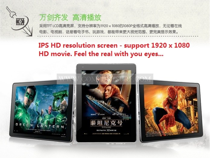 Aosonn M11 9.7 inch Android 4.04 1GB RAM +
16GB IPS Capacitive Touch Screen