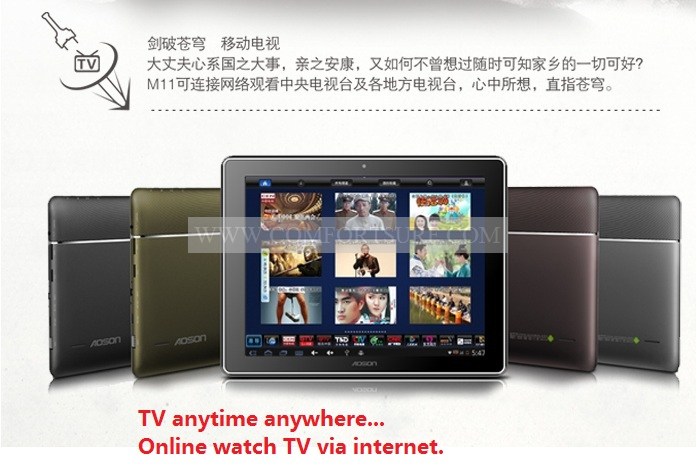 Aosonn M11 9.7 inch Android 4.04 1GB RAM +
16GB IPS Capacitive Touch Screen