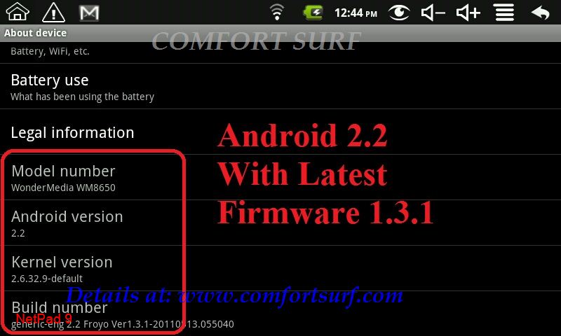 7inch NetPad 9 WonderMedia WM8650 Ver 9 MID Tablet PC