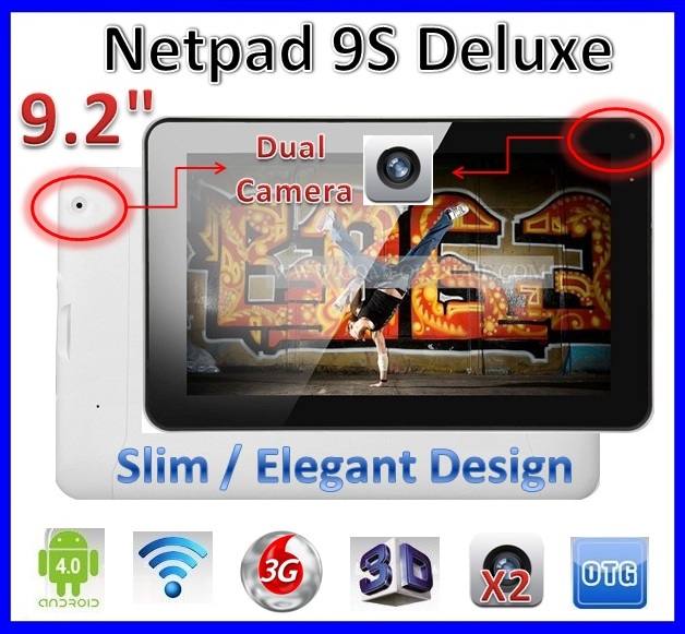 Allwinner A13 Netpad 9S Deluxe - 9S LY-F9S
android 4.0.4 Tablet PC