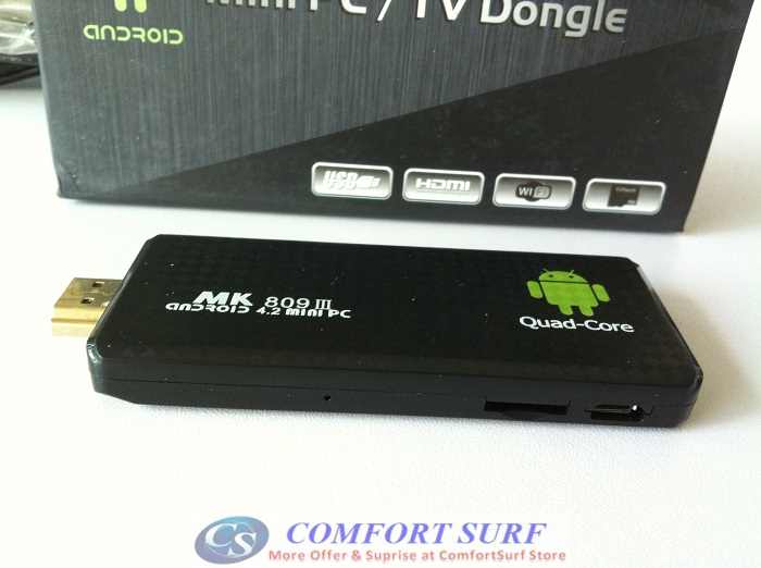 MK809 III Android 4.2 2GB RAM Mini PC TV Dongle - - Turn Your TV into A Smart TV with android 4.1 Jelly Bean