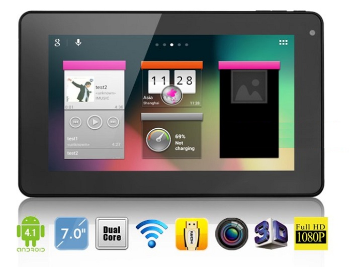 Pipo Smart-S1 7 inch Android 4.1.1 1GB RAM + 8GB IPS Capacitive Touch Screen