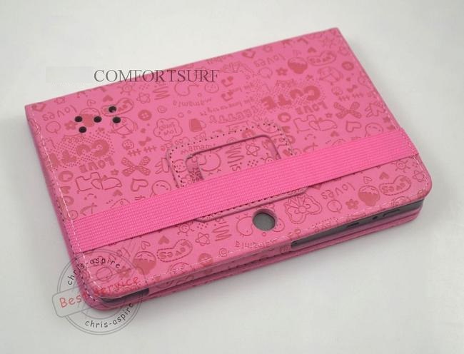 Netpad A13 Back Camera Hole Tablet PC Cartoon Lovely Leather Casing