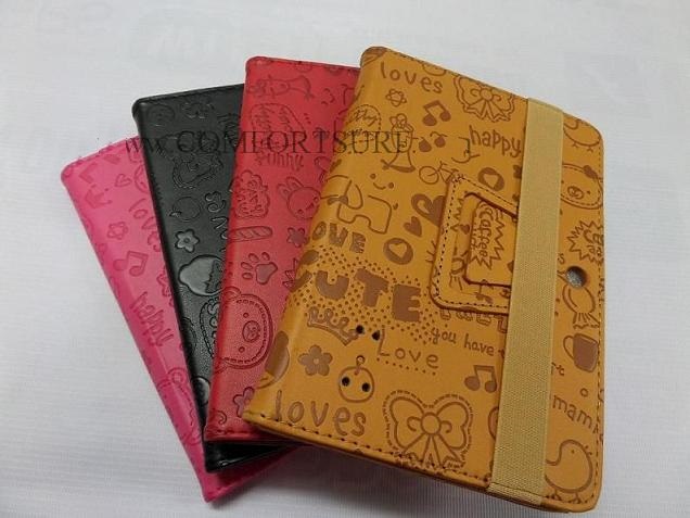 Netpad A13 Back Camera Hole Tablet PC Cartoon Lovely Leather Casing
